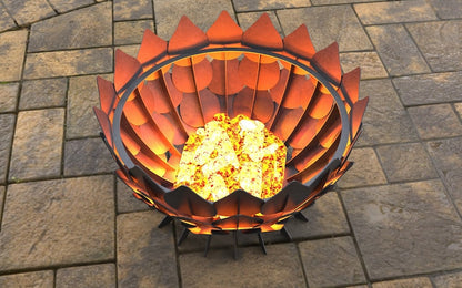 Leaves Scales Metal Fire Pit