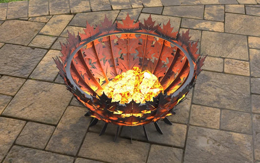 Maple Leaves Metal Fire Pit