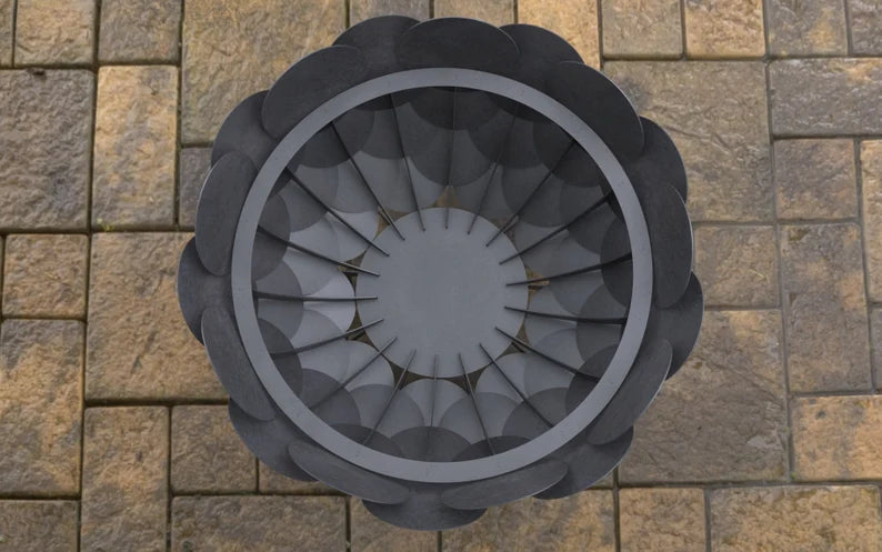 Round Scales Metal Fire Pit
