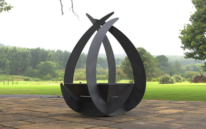 Drop with Square Metal Fire Pit