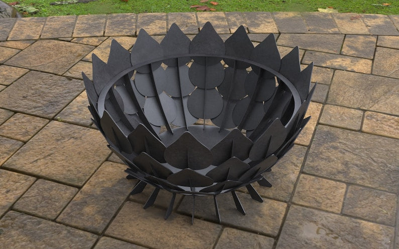 Leaves Scales Metal Fire Pit