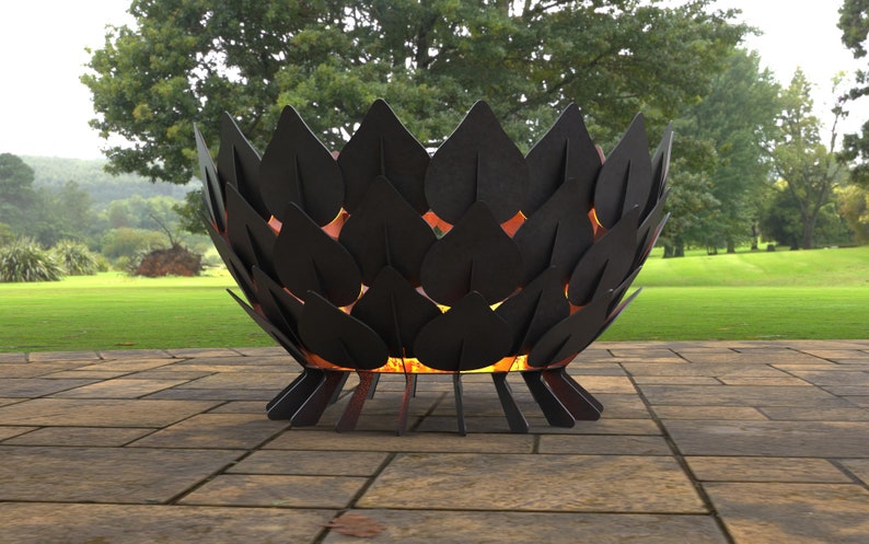 Leaves Scales Metal Fire Pit