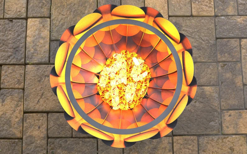Round Scales Metal Fire Pit