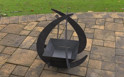 Drop with Square Metal Fire Pit