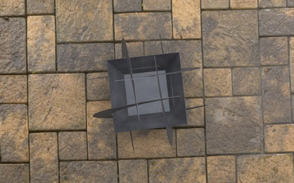 Drop with Square Metal Fire Pit