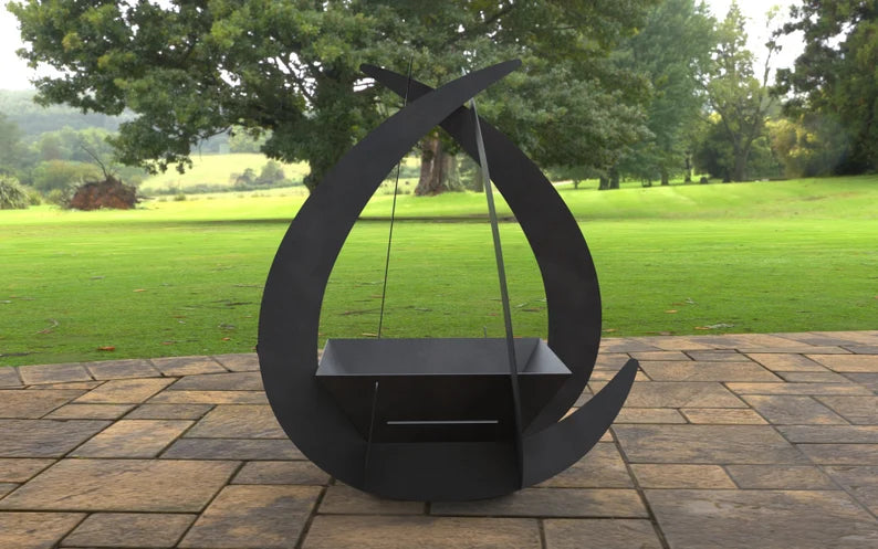 Drop with Square Metal Fire Pit