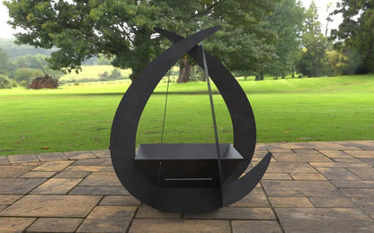 Drop with Square Metal Fire Pit