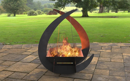 Drop with Square Metal Fire Pit