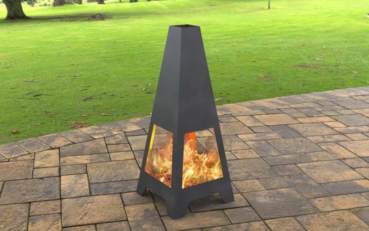 Four-sided Pyramid Metal Fire Pit