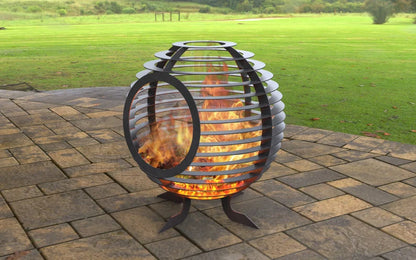 Sphere Ball with round hole Metal Fire Pit