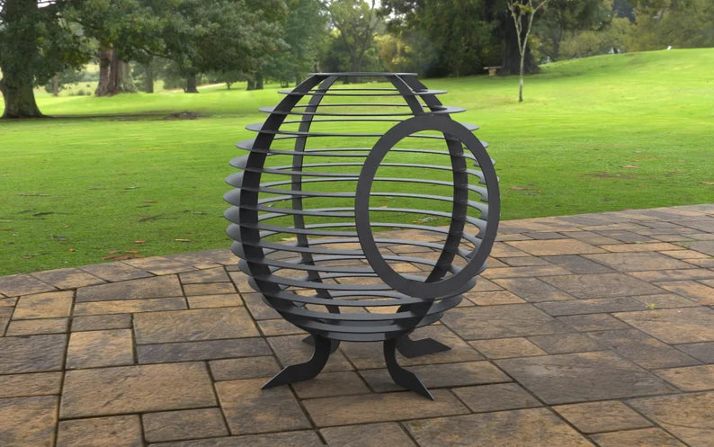 Sphere Ball with round hole Metal Fire Pit