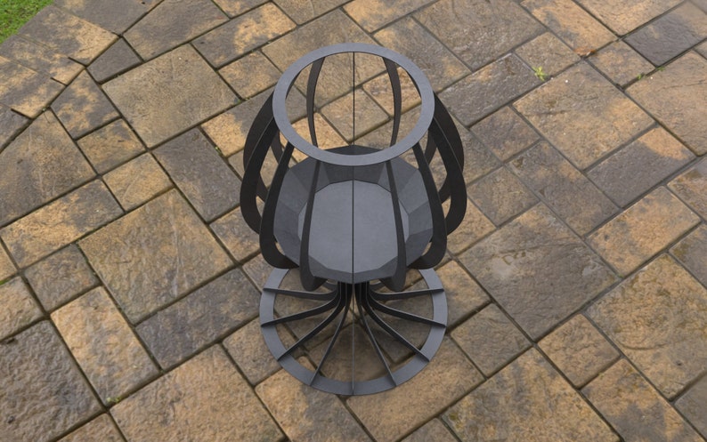 Sleek Wineglass Metal Fire Pit