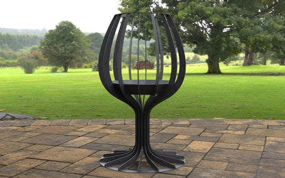 Sleek Wineglass Metal Fire Pit