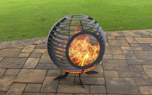 Sphere Ball with round hole Metal Fire Pit