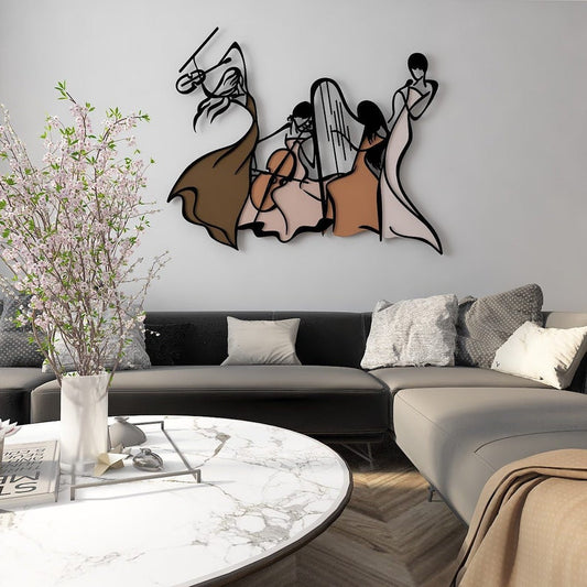 Women Band Metal Wall Art