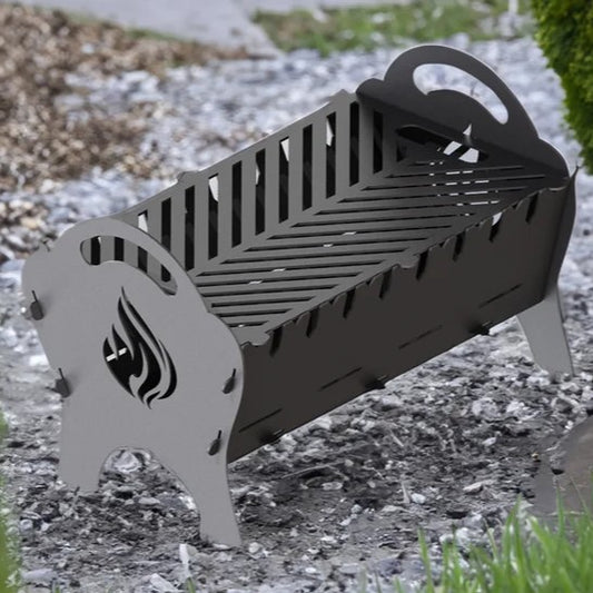 The Fern Flame Metal Fire Pit + BBQ Grill