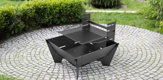 Vanguard V2 Metal Fire Pit + BBQ Grill