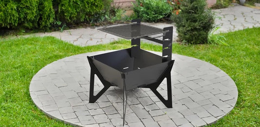 Vanguard V3 Metal Fire Pit + BBQ Grill
