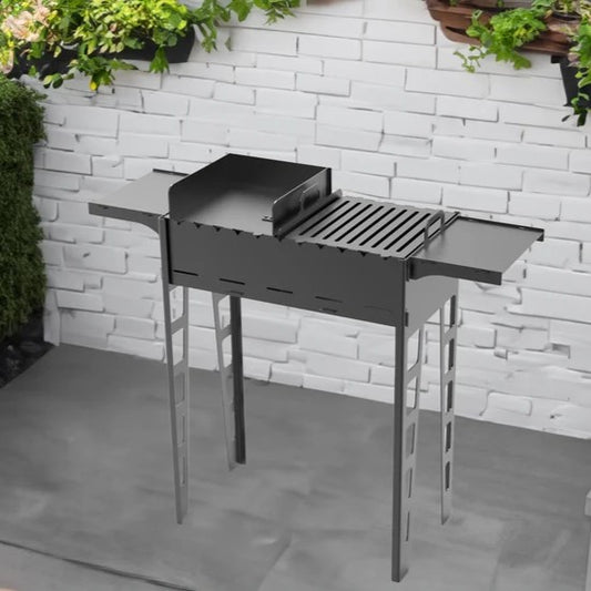 The Urban Edge Metal Fire Pit + BBQ Grill