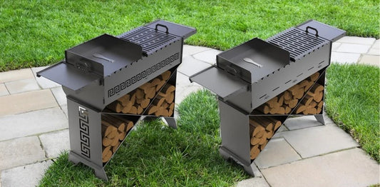 Brazier X V1 Metal Fire Pit + BBQ Grill