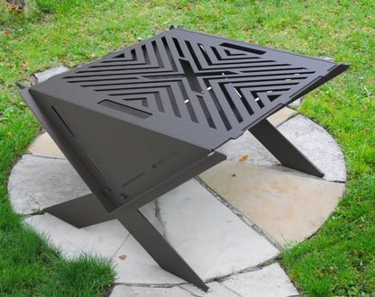 The Apex X Metal Fire Pit + BBQ Grill