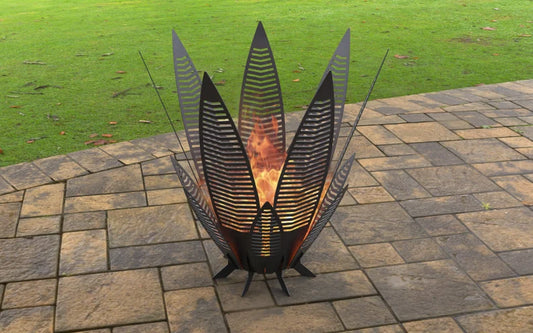 Long Leaves Metal Fire Pit