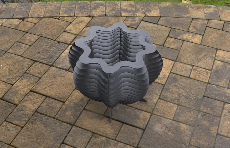 Segmental Octahedral Metal Fire Pit