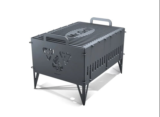 Mr. Grill Metal Fire Pit + BBQ Grill