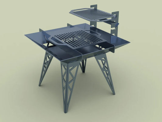 TriForge Metal Fire Pit + BBQ Grill