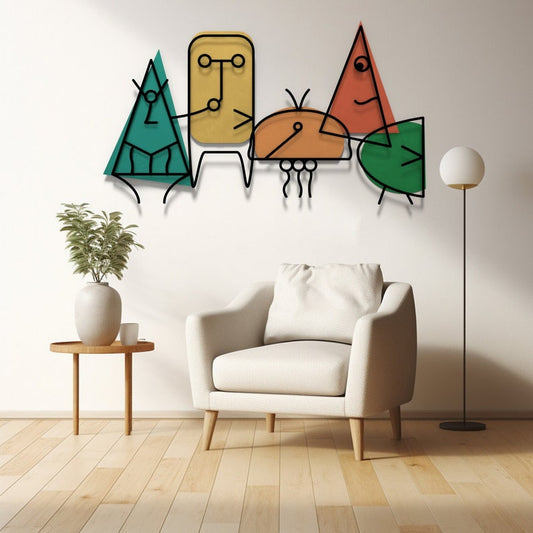 Family Faces Metal Wall Art