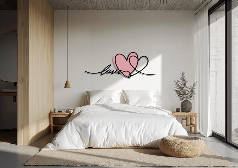 Love, Heart Metal Wall Art
