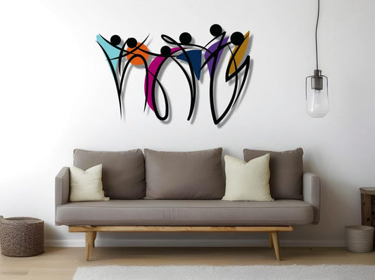Diverse Family Metal Wall Art