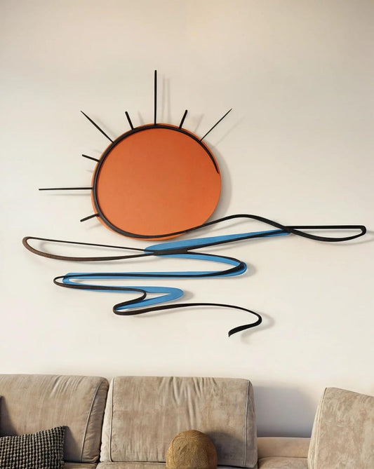 Sun Sea Metal Wall Art