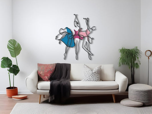 Ballet Dancers Metal Wall Art