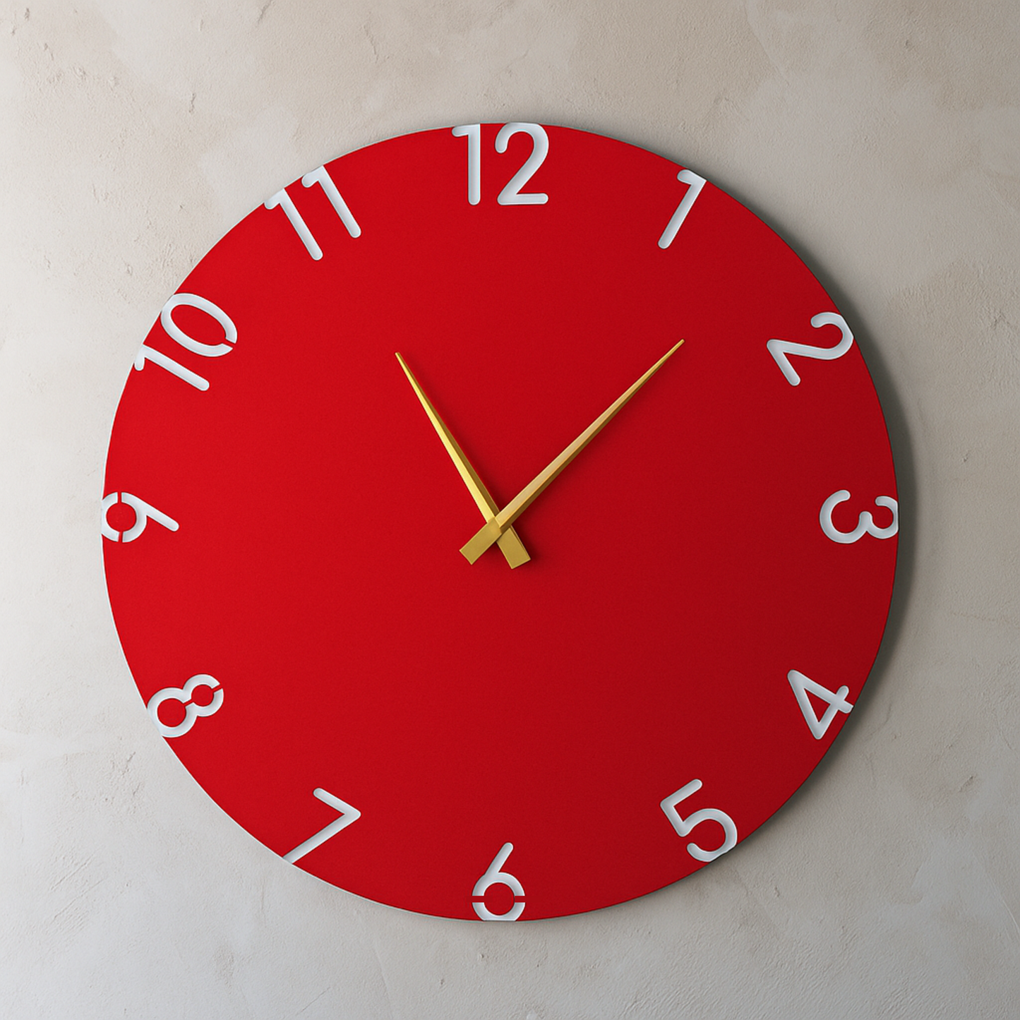 Modern Minimalist Metal Wall Clock –Silent Non-Ticking Round Clock for Living Room & Office