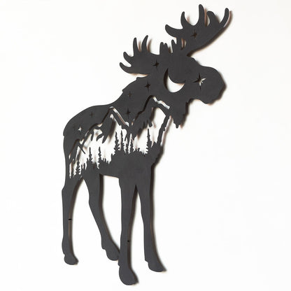 Landscape Moose Metal Wall Art