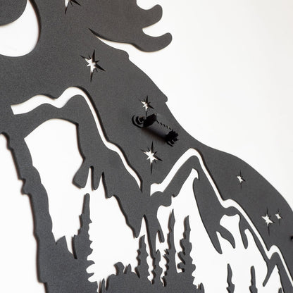 Landscape Moose Metal Wall Art