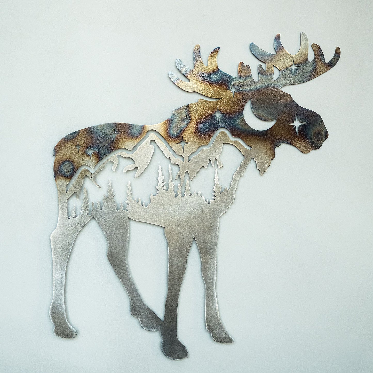 Landscape Moose Metal Wall Art