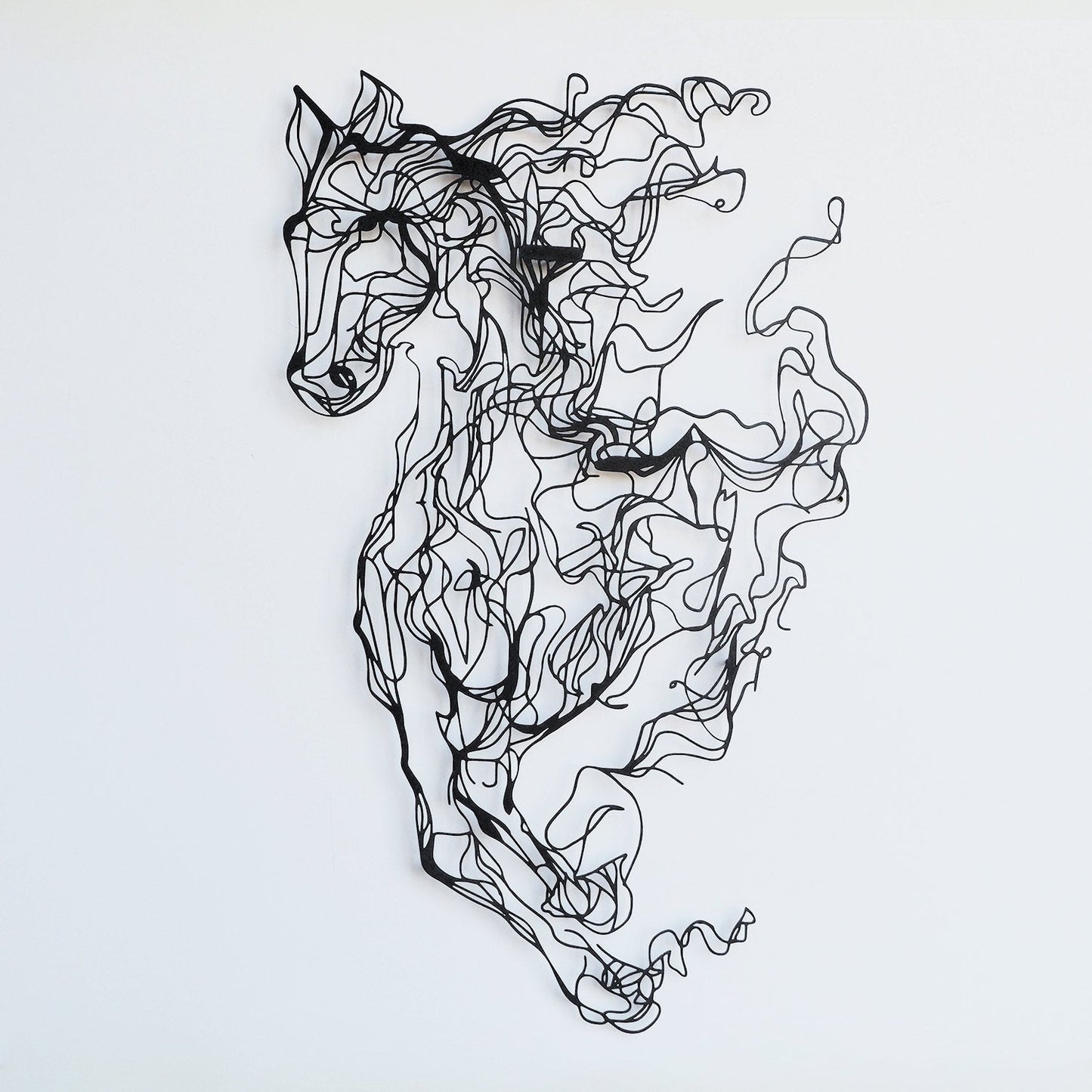 Metal Horse Line Wall Art