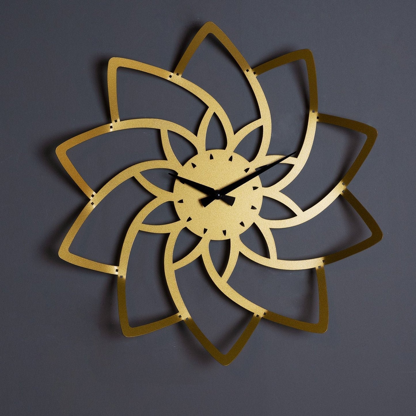 Lotus Metal Wall Clock