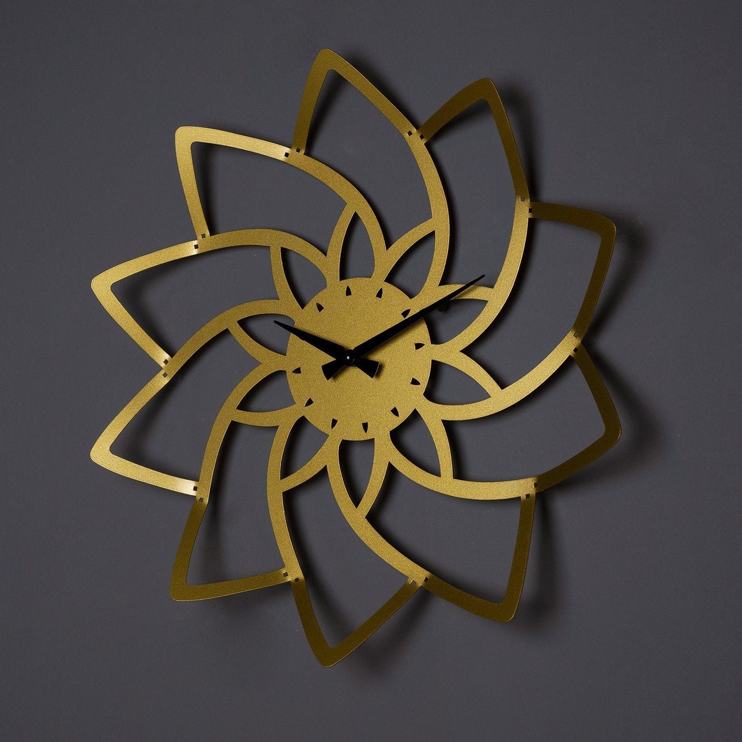 Lotus Metal Wall Clock