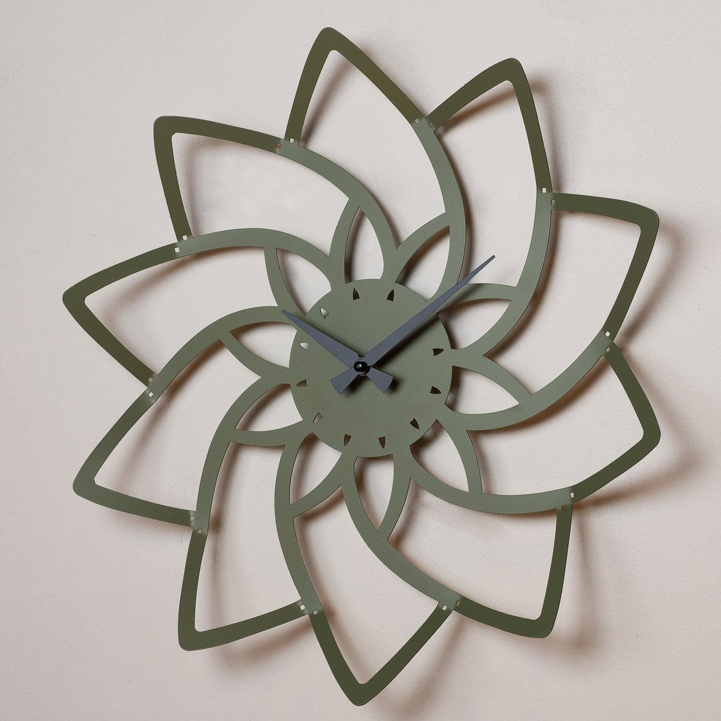 Lotus Metal Wall Clock
