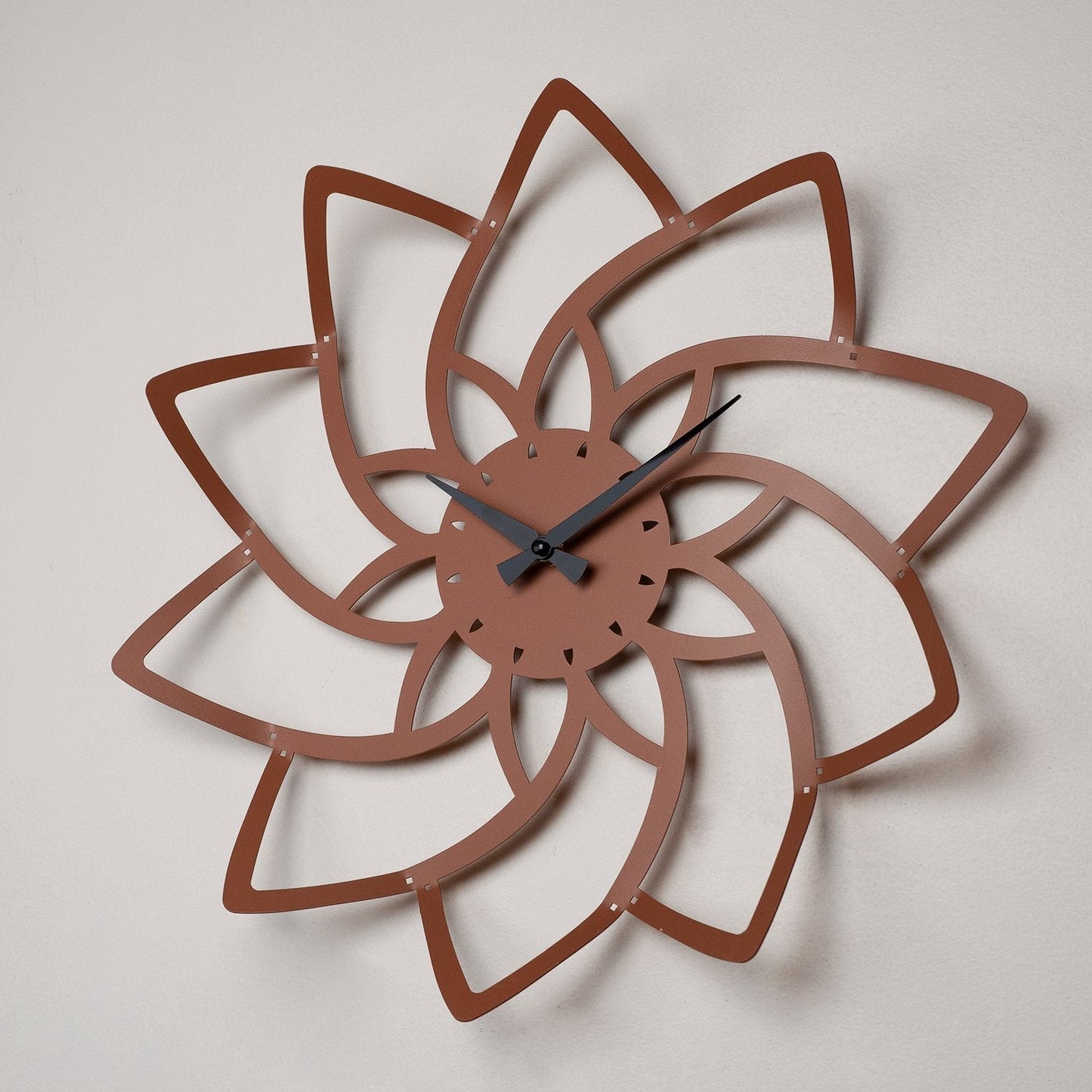Lotus Metal Wall Clock