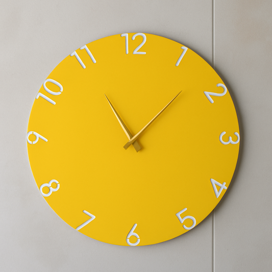 Modern Minimalist Metal Wall Clock –Silent Non-Ticking Round Clock for Living Room & Office
