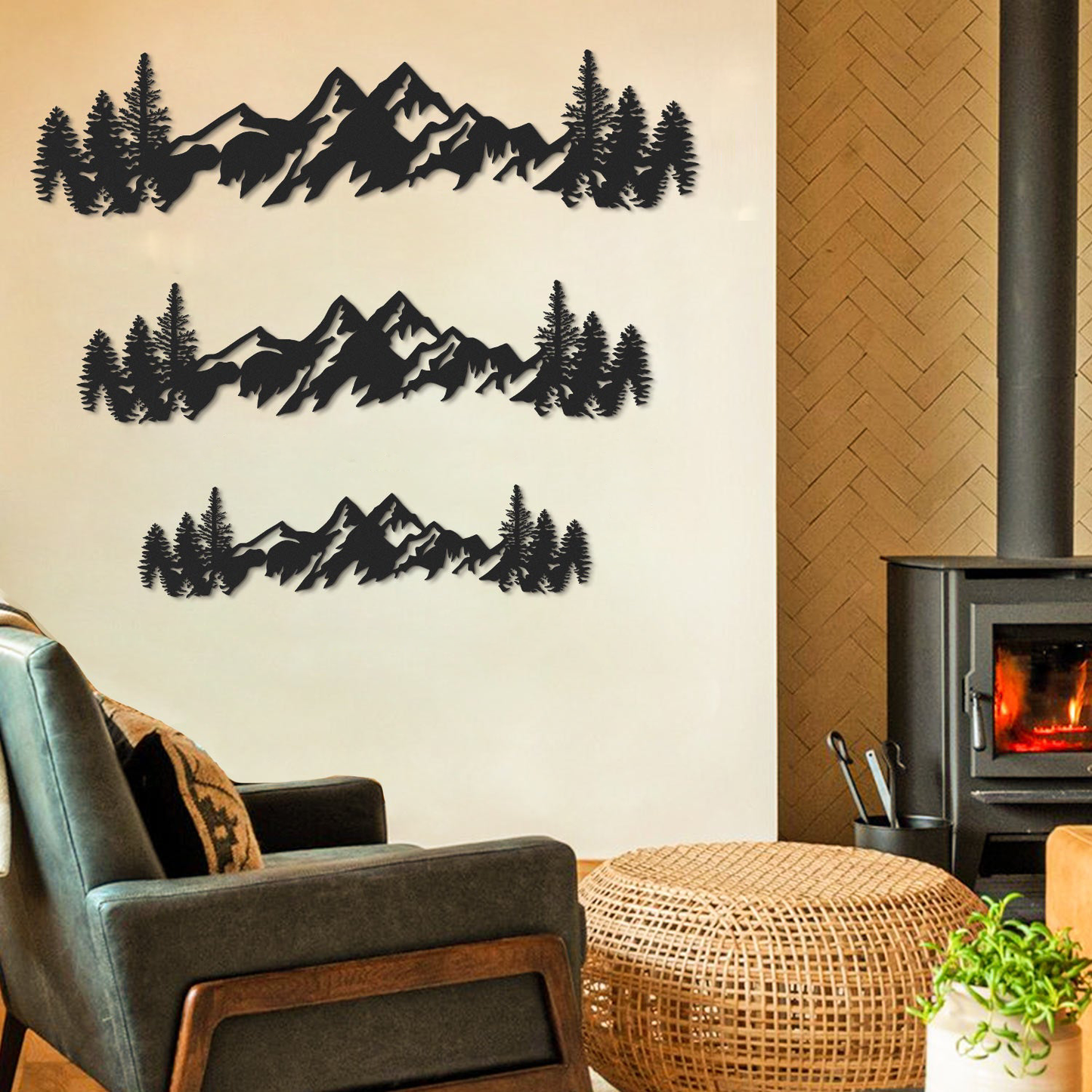 Mountains Metal Wall Art