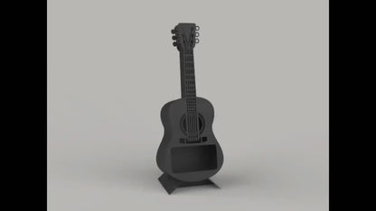 Guitar Shaped Metal Fire Pit