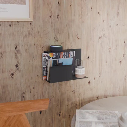 Floating Metal Wall Asymmetrical Multi-Purpose Shelf,