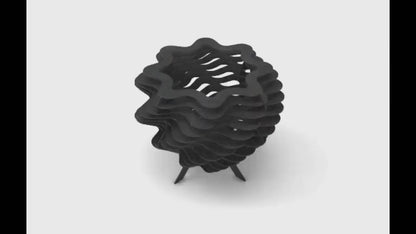 Segmented Twisted Metal Fire Pit
