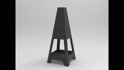 Four-sided Pyramid Metal Fire Pit