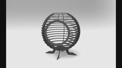 Sphere Ball with round hole Metal Fire Pit